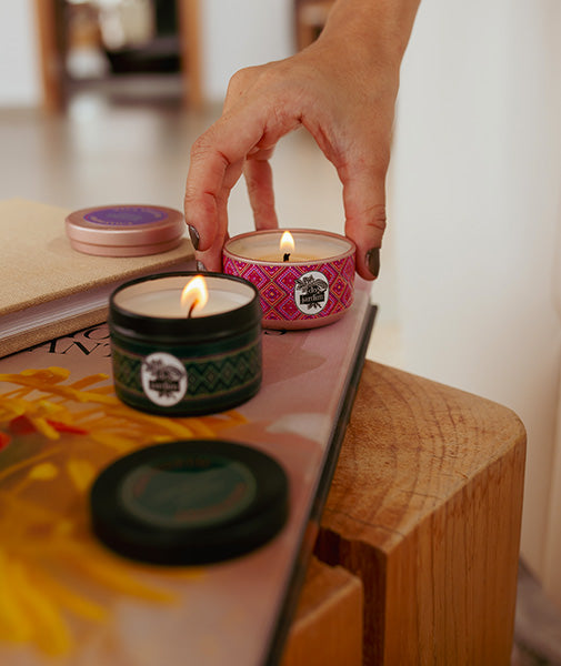 Vela Aromática Vegetal Relaxante - Lavanda, Bergamota e Capim Limão